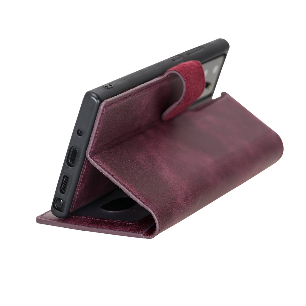 Samsung Galaxy Note 20 Ultra Purple Leather 2-in-1 Card Holder Wallet Case with S Pen - Hardiston - 7