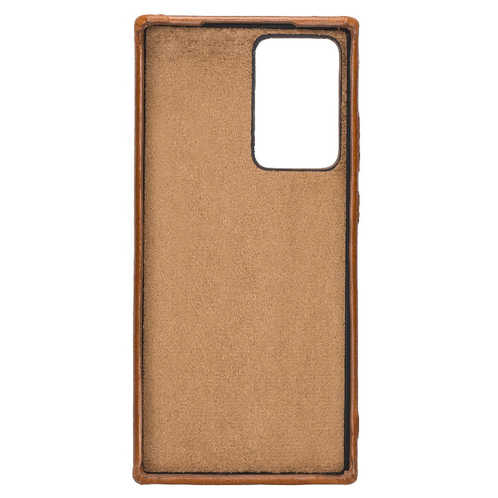 Samsung Galaxy Note 20 Ultra Russet Leather Snap-On Card Holder Case with S Pen - Hardiston - 3