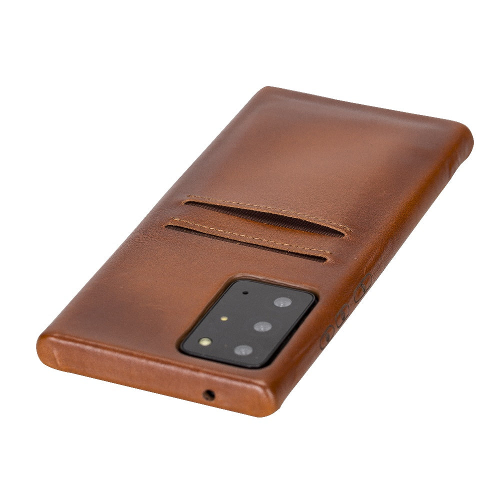 Samsung Galaxy Note 20 Ultra Russet Leather Snap-On Card Holder Case with S Pen - Hardiston - 5