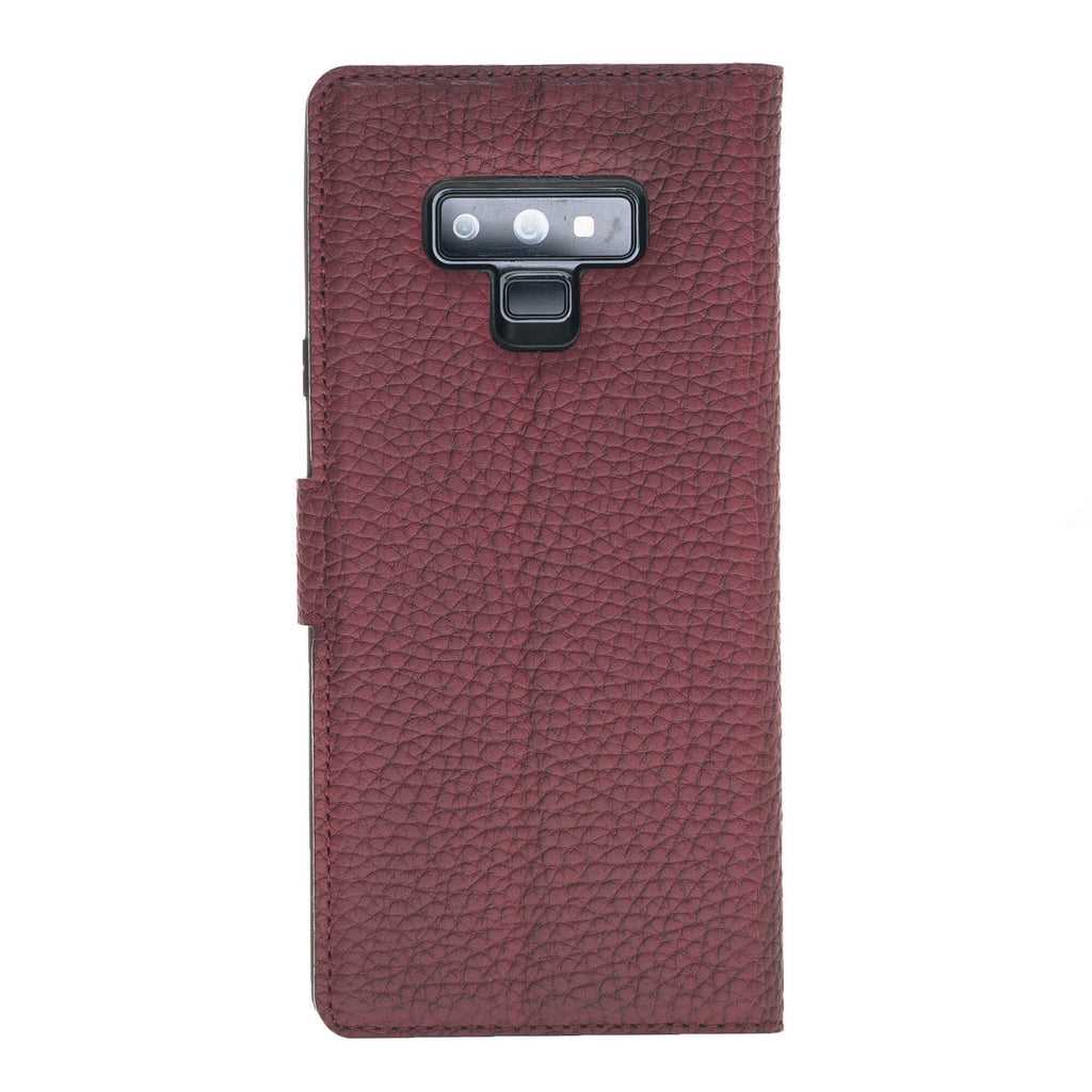 Samsung Galaxy Note 9 Burgundy Leather 2-in-1 Card Holder Wallet Case with S Pen - Hardiston - 5