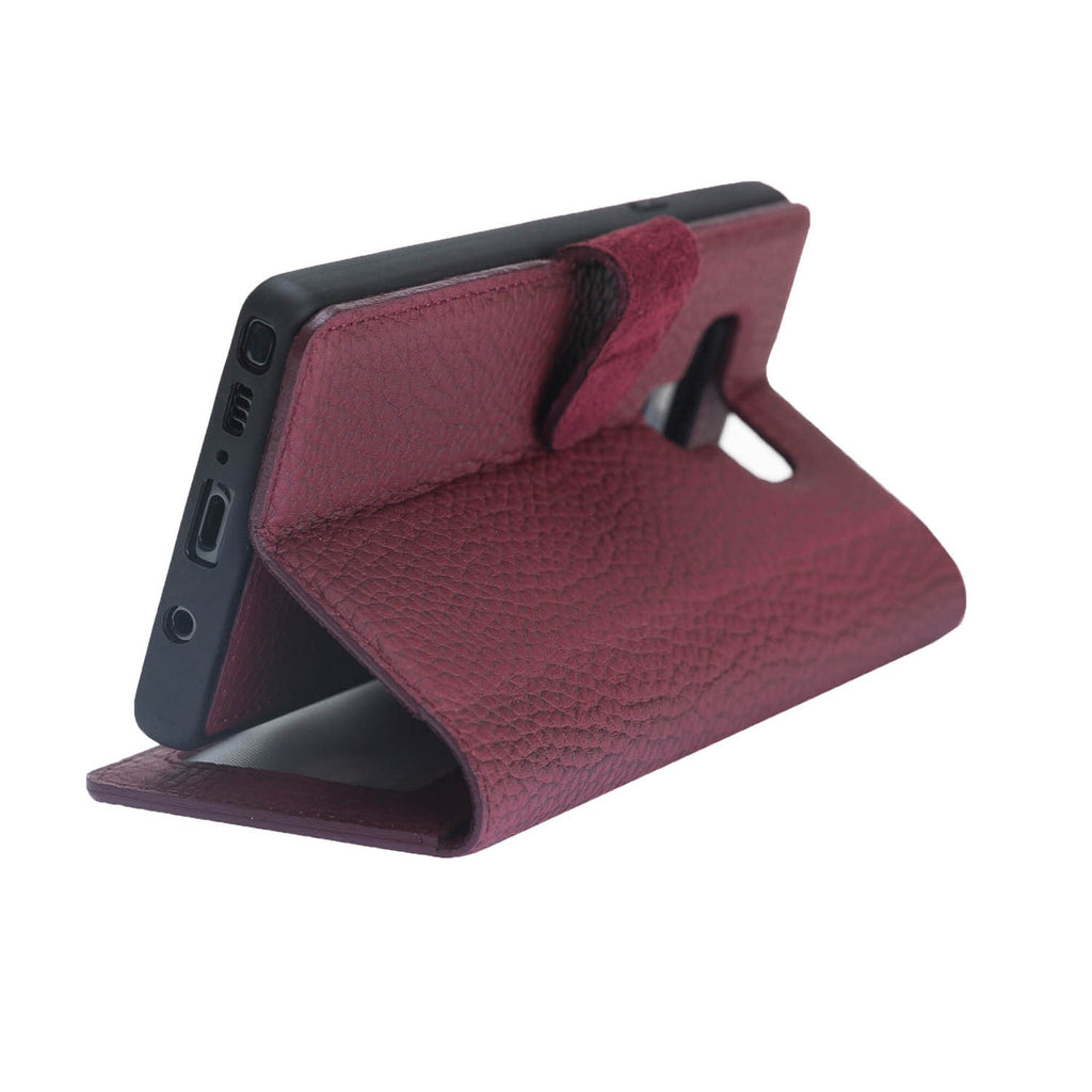 Samsung Galaxy Note 9 Burgundy Leather 2-in-1 Card Holder Wallet Case with S Pen - Hardiston - 8
