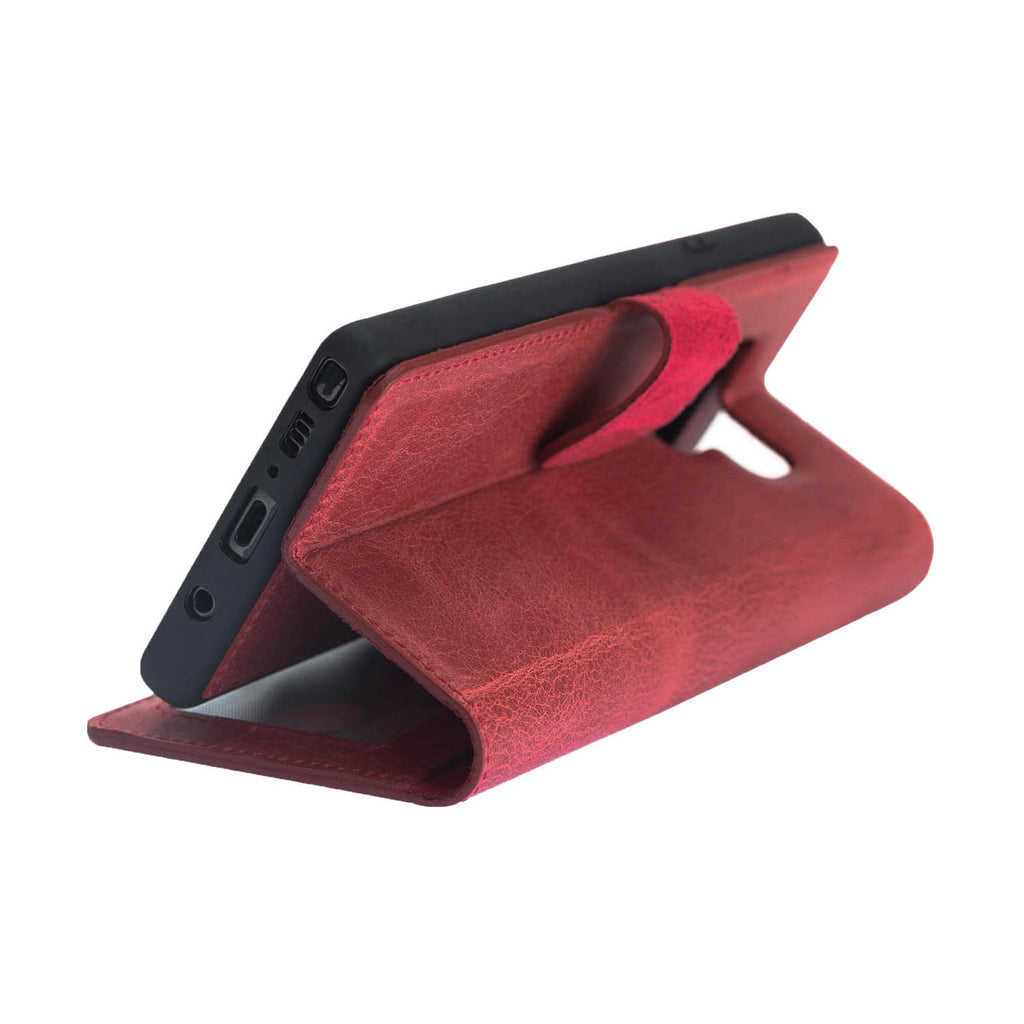 Samsung Galaxy Note 9 Red Leather 2-in-1 Card Holder Wallet Case with S Pen - Hardiston - 8