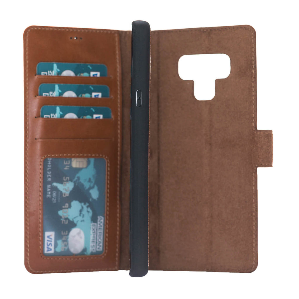 Samsung Galaxy Note 9 Russet Leather 2-in-1 Card Holder Wallet Case with S Pen - Hardiston - 3