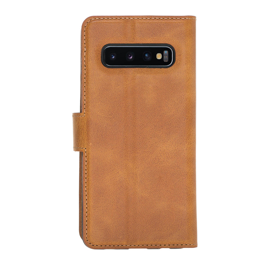 Samsung Galaxy S10 Amber Leather 2-in-1 Wallet Case with Card Holder - Hardiston - 4