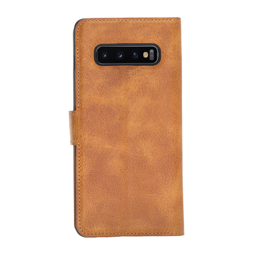 Samsung Galaxy S10+ Amber Leather 2-in-1 Wallet Case with Card Holder - Hardiston - 4