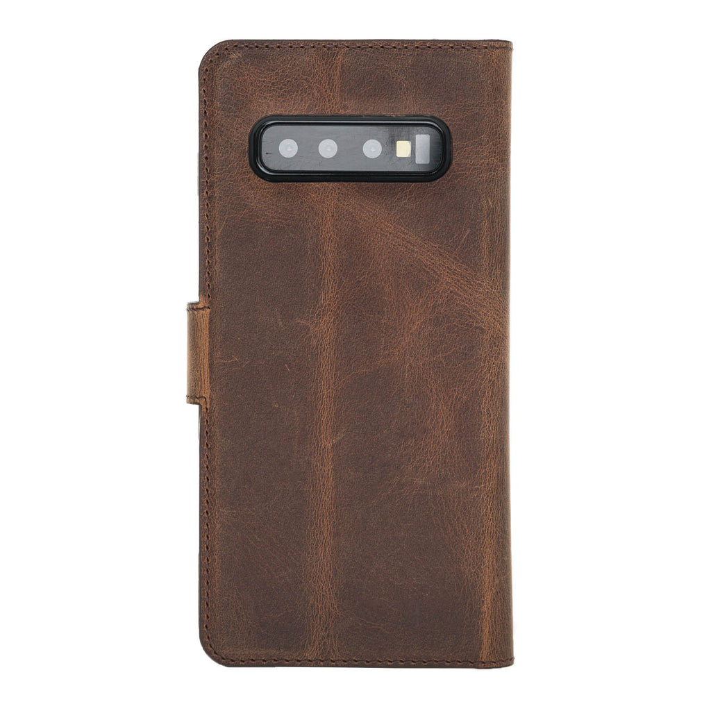 Samsung Galaxy S10+ Brown Leather 2-in-1 Wallet Case with Card Holder - Hardiston - 4