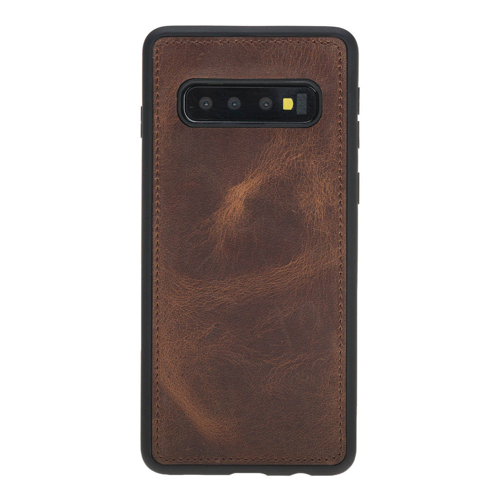 Samsung Galaxy S10+ Brown Leather 2-in-1 Wallet Case with Card Holder - Hardiston - 5