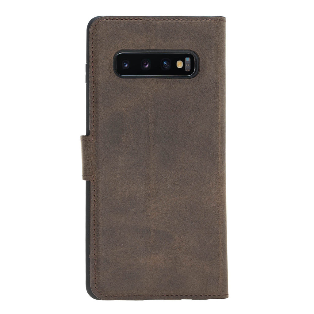 Samsung Galaxy S10+ Mocha Leather 2-in-1 Wallet Case with Card Holder - Hardiston - 5