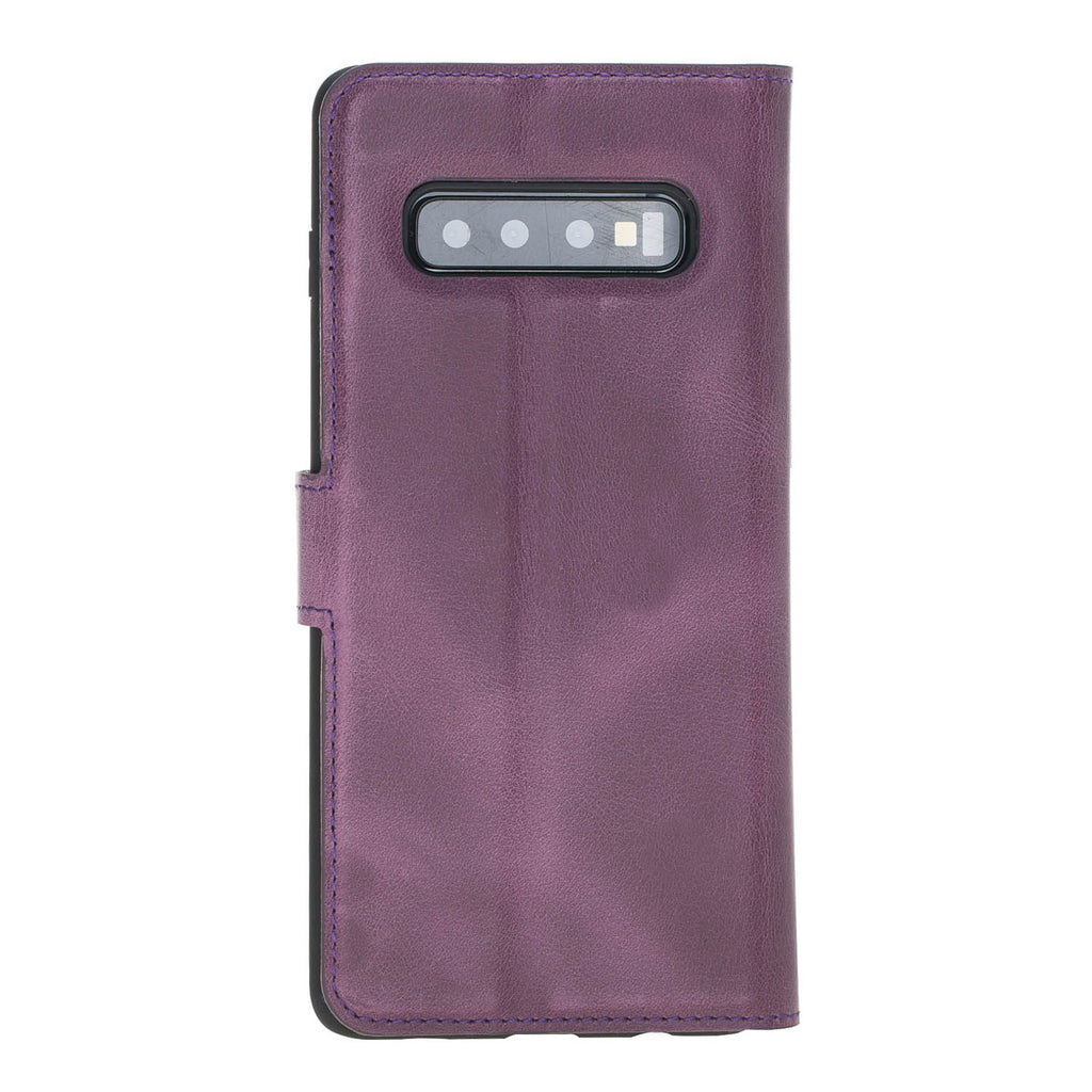 Samsung Galaxy S10+ Purple Leather 2-in-1 Wallet Case with Card Holder - Hardiston - 4