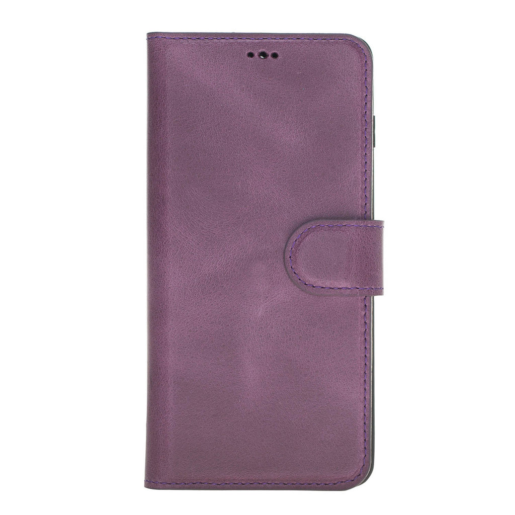 Samsung Galaxy S10 Purple Leather 2-in-1 Wallet Case with Card Holder - Hardiston - 4