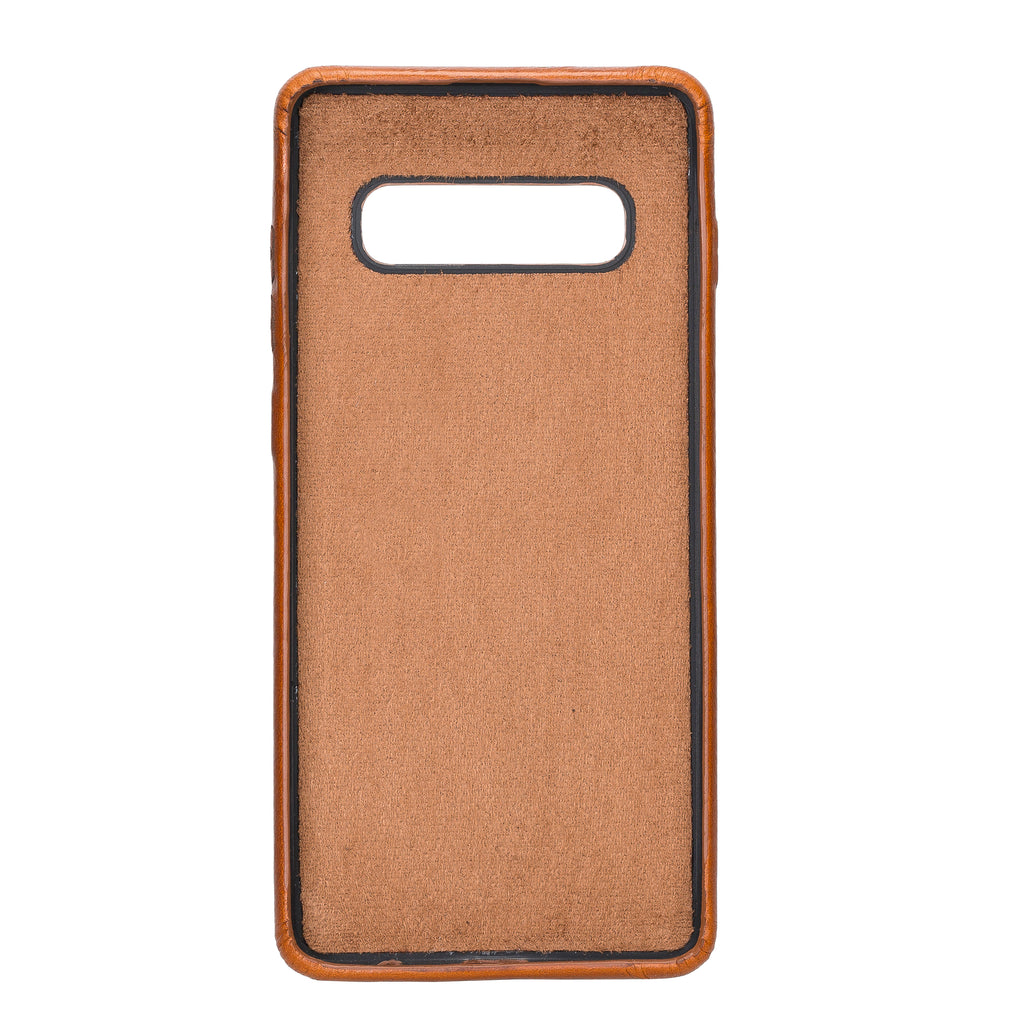 Samsung Galaxy S10 Russet Leather Snap-On Case with Card Holder - Hardiston - 3