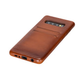 Samsung Galaxy S10 Russet Leather Snap-On Case with Card Holder - Hardiston - 4