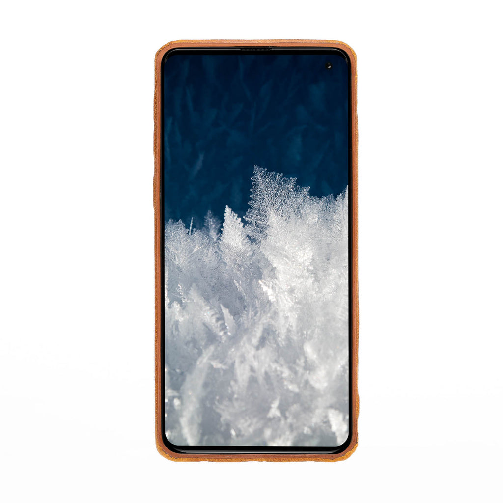 Samsung Galaxy S10+ Amber Leather Snap-On Case with Card Holder - Hardiston - 3