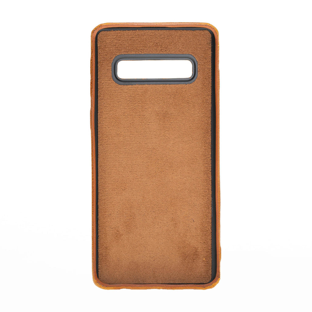 Samsung Galaxy S10+ Amber Leather Snap-On Case with Card Holder - Hardiston - 4
