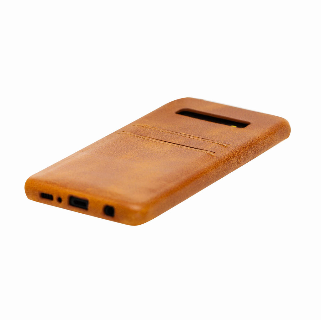 Samsung Galaxy S10+ Amber Leather Snap-On Case with Card Holder - Hardiston - 6