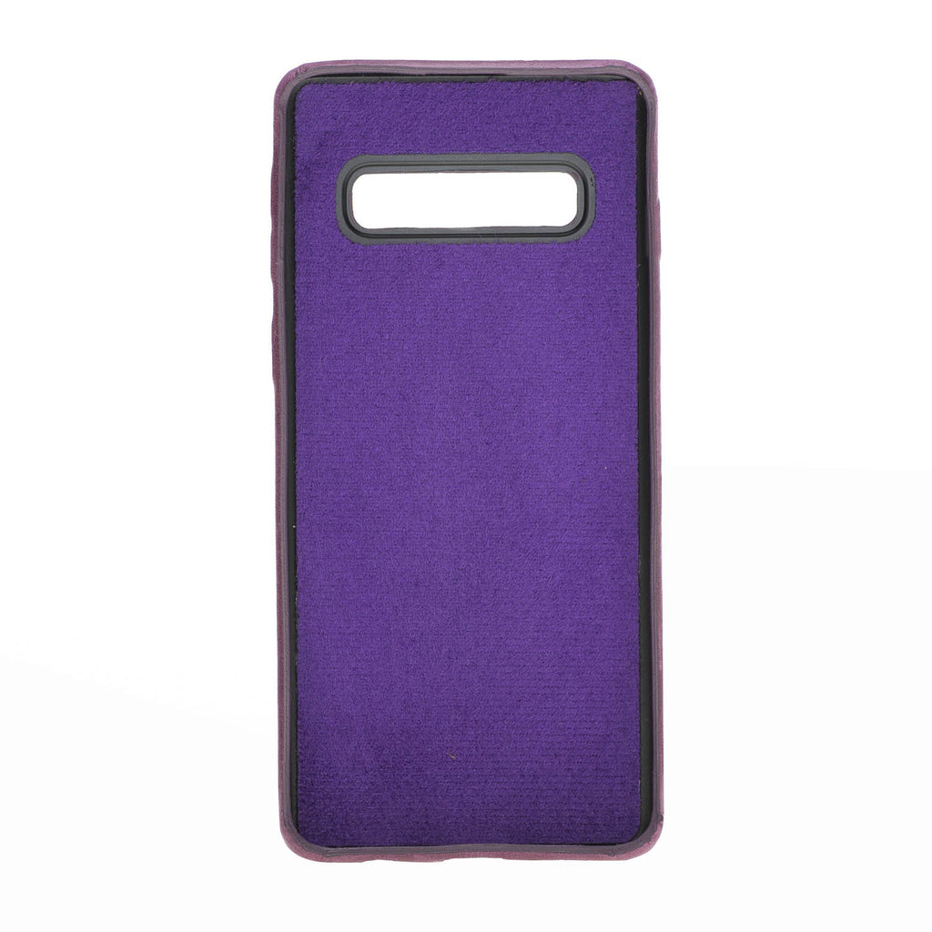 Samsung Galaxy S10+ Purple Leather Snap-On Case with Card Holder - Hardiston - 4
