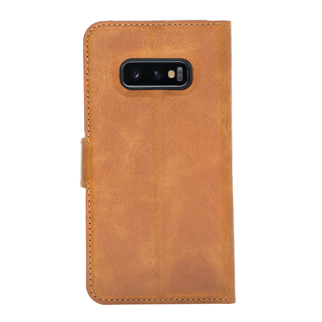 Samsung Galaxy S10e Amber Leather 2-in-1 Wallet Case with Card Holder - Hardiston - 4