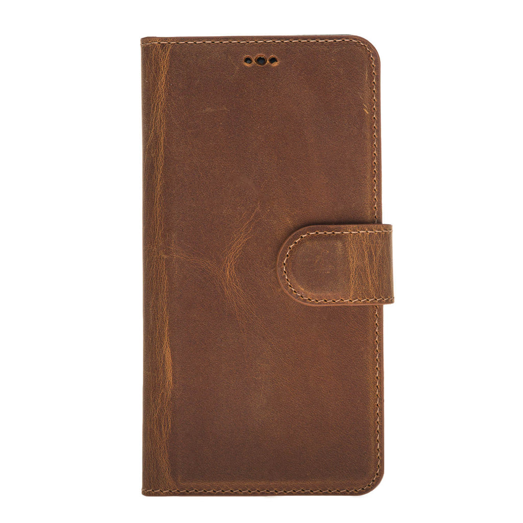 Samsung Galaxy S10e Brown Leather 2-in-1 Wallet Case with Card Holder - Hardiston - 3