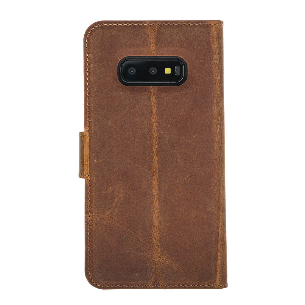 Samsung Galaxy S10e Brown Leather 2-in-1 Wallet Case with Card Holder - Hardiston - 4