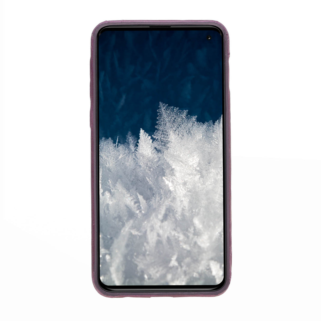 Samsung Galaxy S10e Purple Leather Snap-On Case with Card Holder - Hardiston - 3