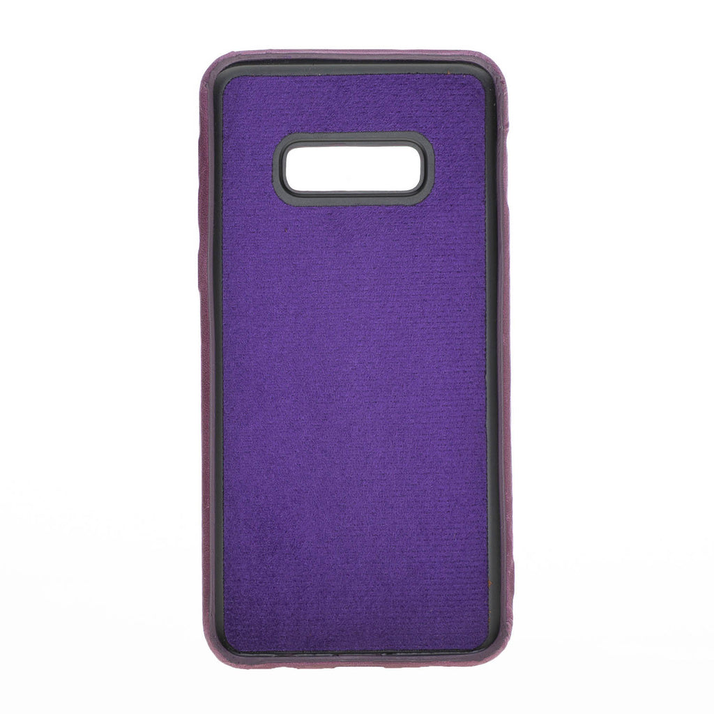 Samsung Galaxy S10e Purple Leather Snap-On Case with Card Holder - Hardiston - 4