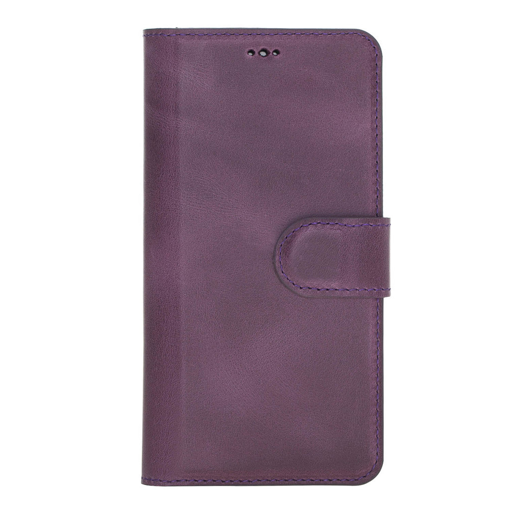 Samsung Galaxy S10e Purple Leather 2-in-1 Wallet Case with Card Holder - Hardiston - 3