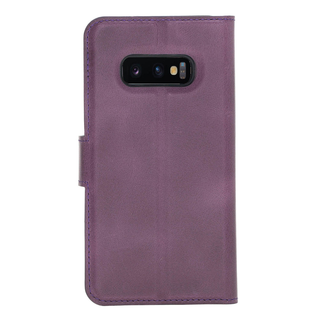Samsung Galaxy S10e Purple Leather 2-in-1 Wallet Case with Card Holder - Hardiston - 4