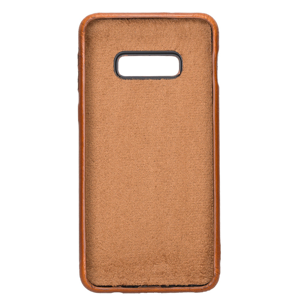 Samsung Galaxy S10e Russet Leather Snap-On Case with Card Holder - Hardiston - 3