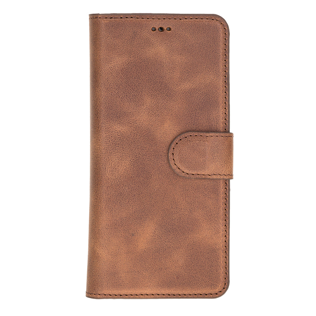 Samsung Galaxy S20 Brown Leather 2-in-1 Wallet Case with Card Holder - Hardiston - 3
