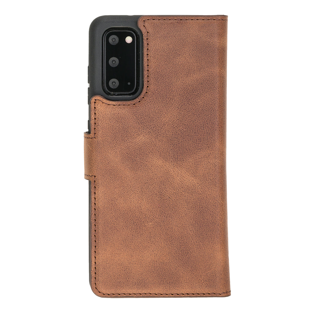 Samsung Galaxy S20 Brown Leather 2-in-1 Wallet Case with Card Holder - Hardiston - 4