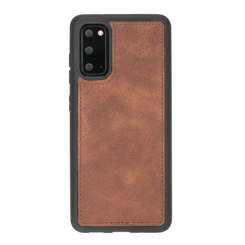 Samsung Galaxy S20 Brown Leather 2-in-1 Wallet Case with Card Holder - Hardiston - 5