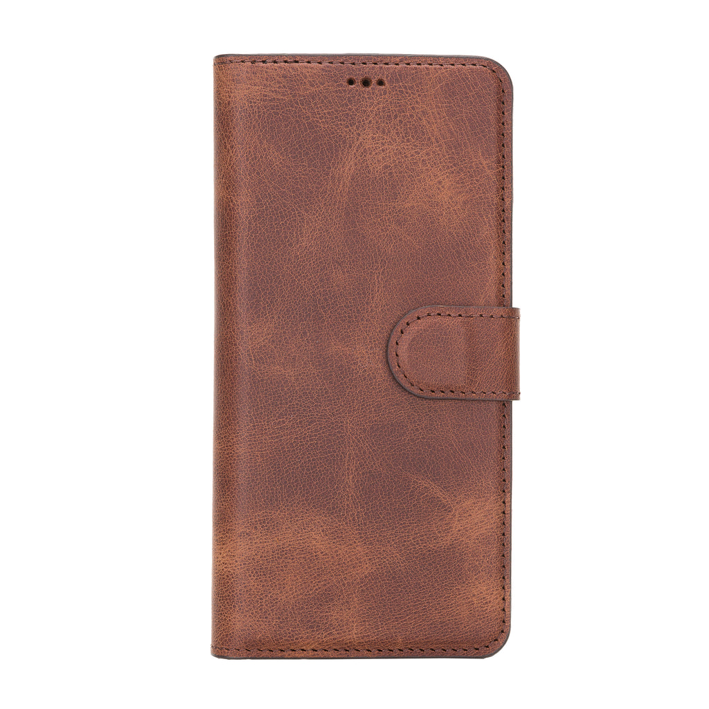 Samsung Galaxy S20 FE Brown Leather 2-in-1 Wallet Case with Card Holder - Hardiston - 3
