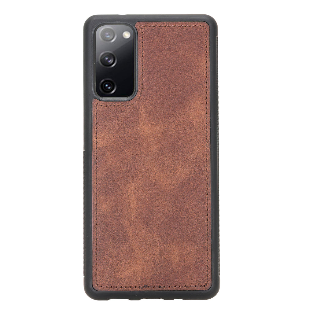 Samsung Galaxy S20 FE Brown Leather 2-in-1 Wallet Case with Card Holder - Hardiston - 5