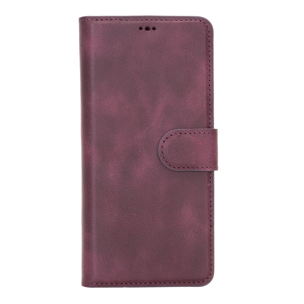 Samsung Galaxy S20 FE Purple Leather 2-in-1 Wallet Case with Card Holder - Hardiston - 3