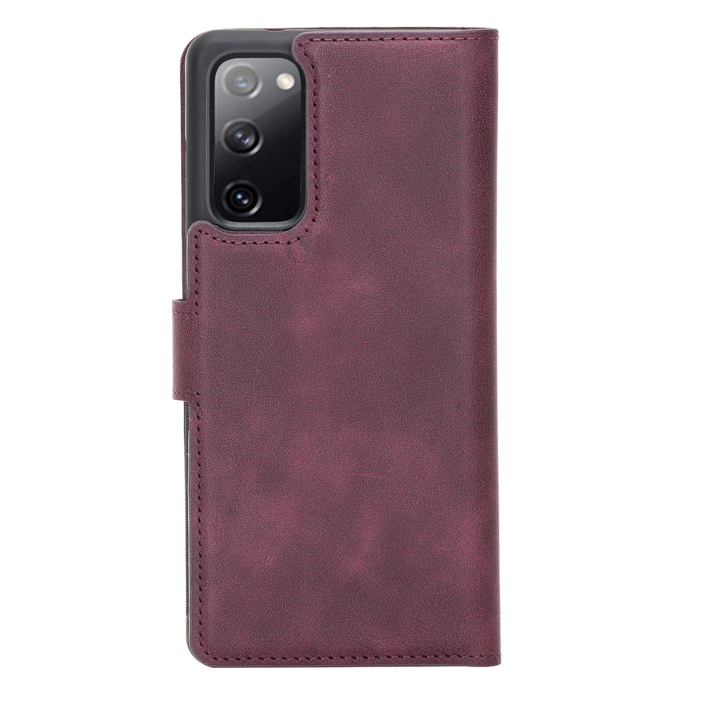 Samsung Galaxy S20 FE Purple Leather 2-in-1 Wallet Case with Card Holder - Hardiston - 4