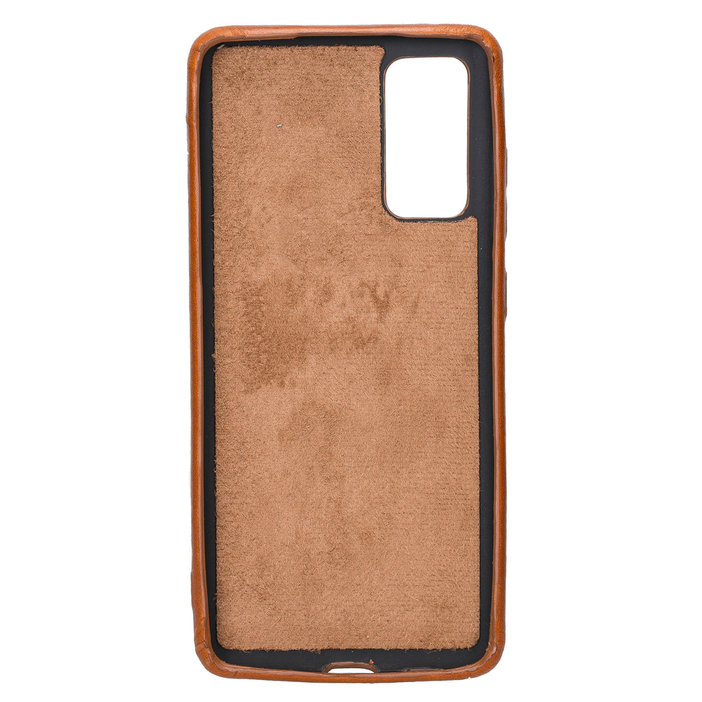 Samsung Galaxy S20 FE Russet Leather Snap-On Case with Card Holder - Hardiston - 4