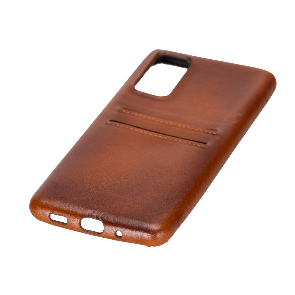 Samsung Galaxy S20 FE Russet Leather Snap-On Case with Card Holder - Hardiston - 5