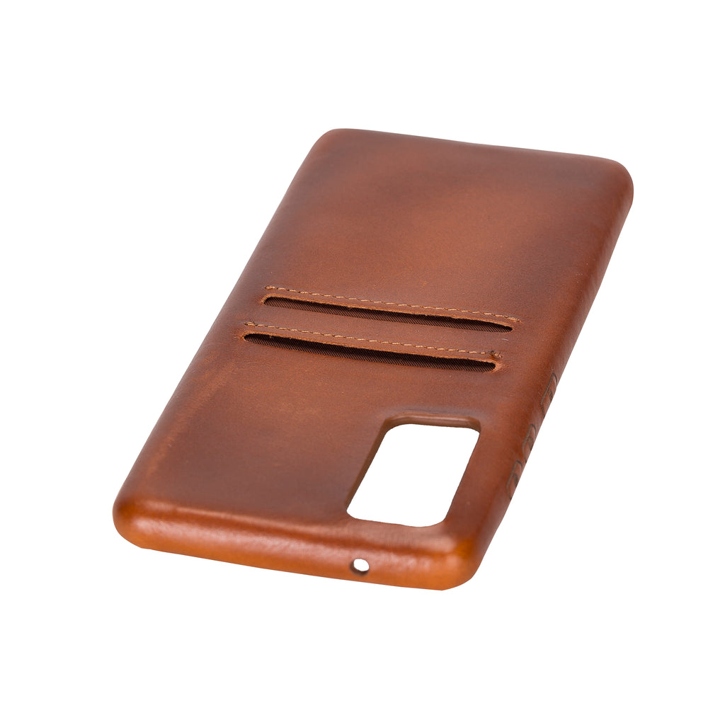 Samsung Galaxy S20 FE Russet Leather Snap-On Case with Card Holder - Hardiston - 6