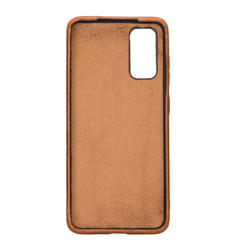 Samsung Galaxy S20 Russet Leather Snap-On Case with Card Holder - Hardiston - 3