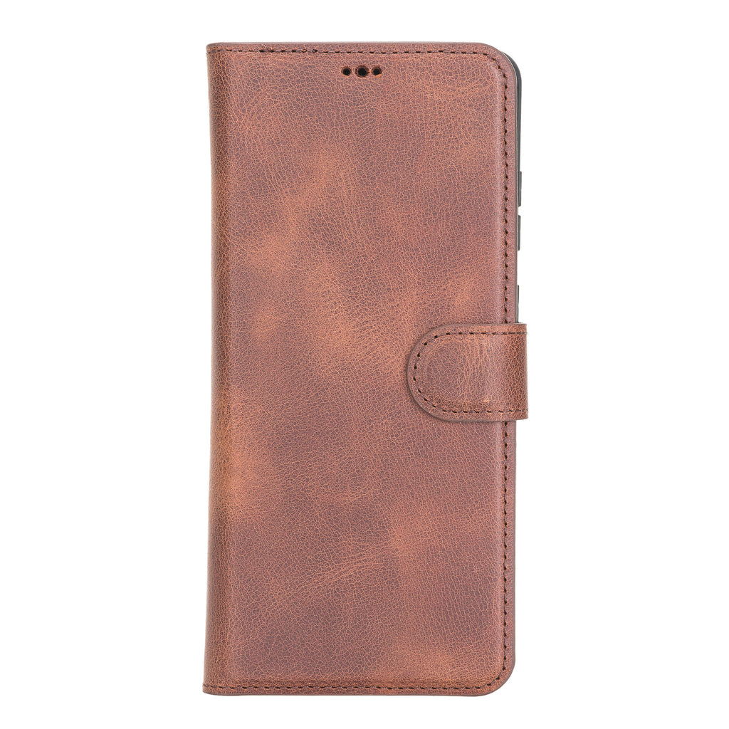 Samsung Galaxy S20 Ultra Brown Leather 2-in-1 Wallet Case with Card Holder - Hardiston - 3