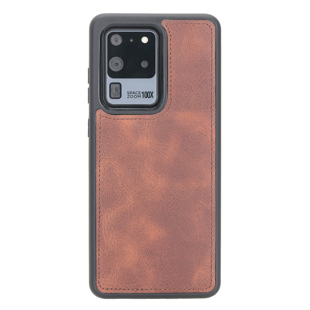 Samsung Galaxy S20 Ultra Brown Leather 2-in-1 Wallet Case with Card Holder - Hardiston - 5