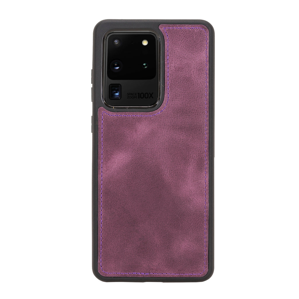 Samsung Galaxy S20 Ultra Purple Leather 2-in-1 Wallet Case with Card Holder - Hardiston - 5