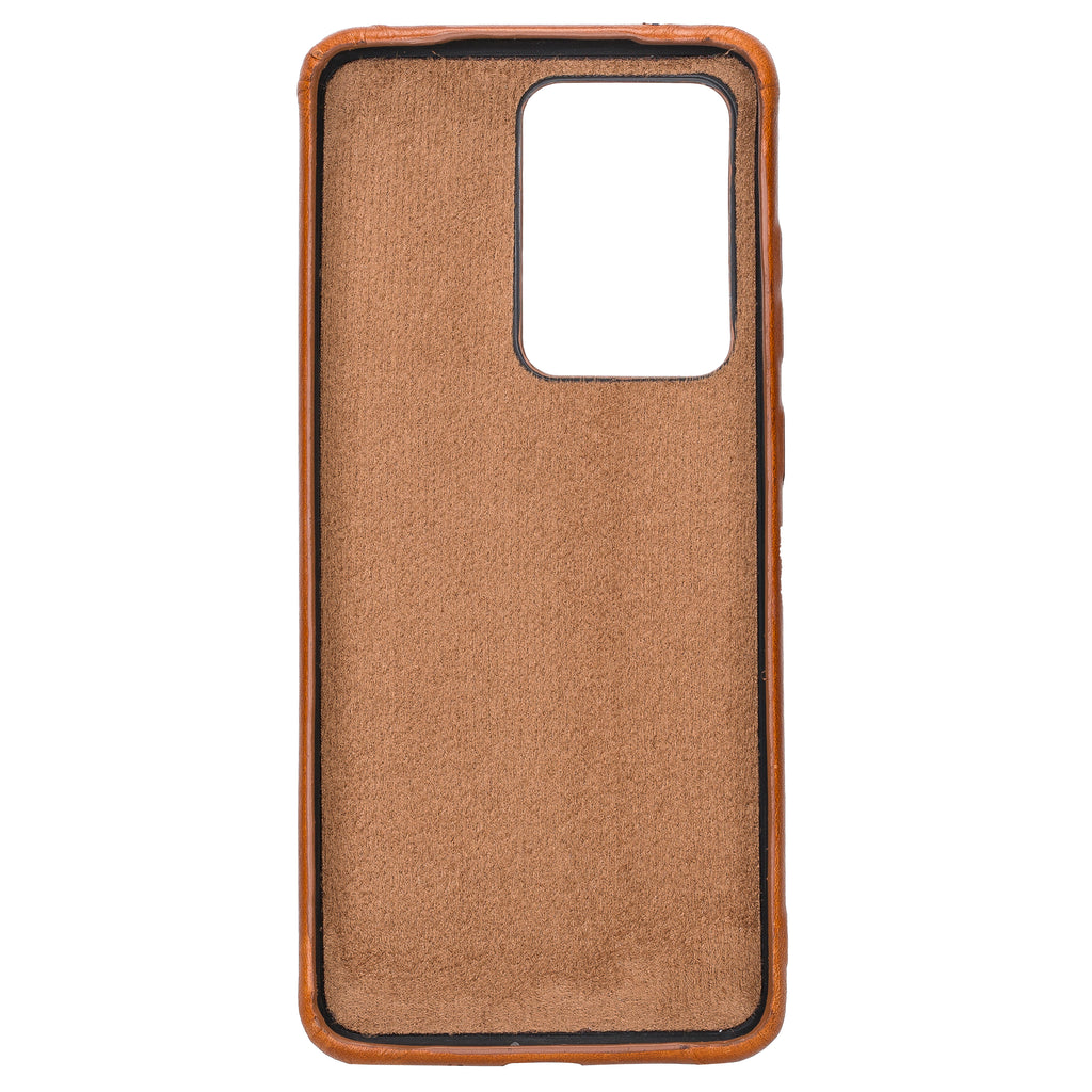Samsung Galaxy S20 Ultra Russet Leather Snap-On Case with Card Holder - Hardiston - 3