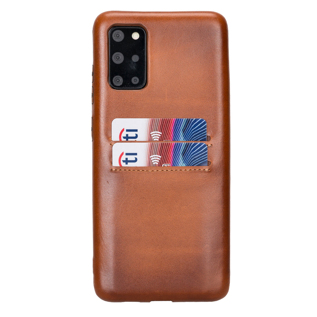 Samsung Galaxy S20+ Russet Leather Snap-On Case with Card Holder - Hardiston - 1