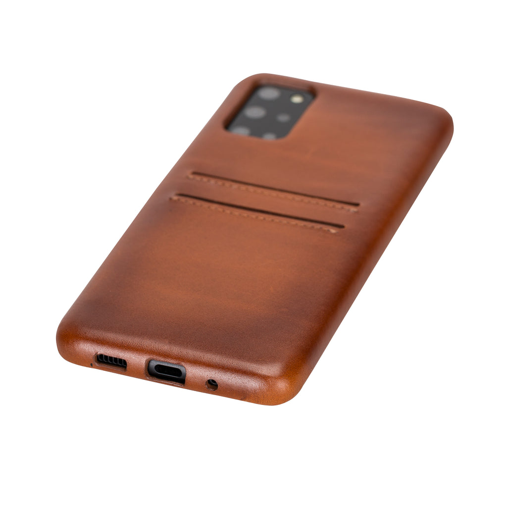 Samsung Galaxy S20+ Russet Leather Snap-On Case with Card Holder - Hardiston - 4