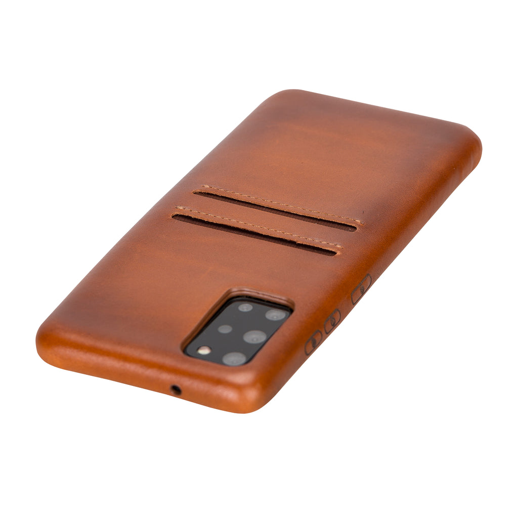 Samsung Galaxy S20+ Russet Leather Snap-On Case with Card Holder - Hardiston - 5
