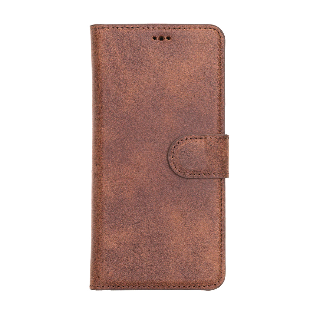 Samsung Galaxy S21 Brown Leather 2-in-1 Wallet Case with Card Holder - Hardiston - 3