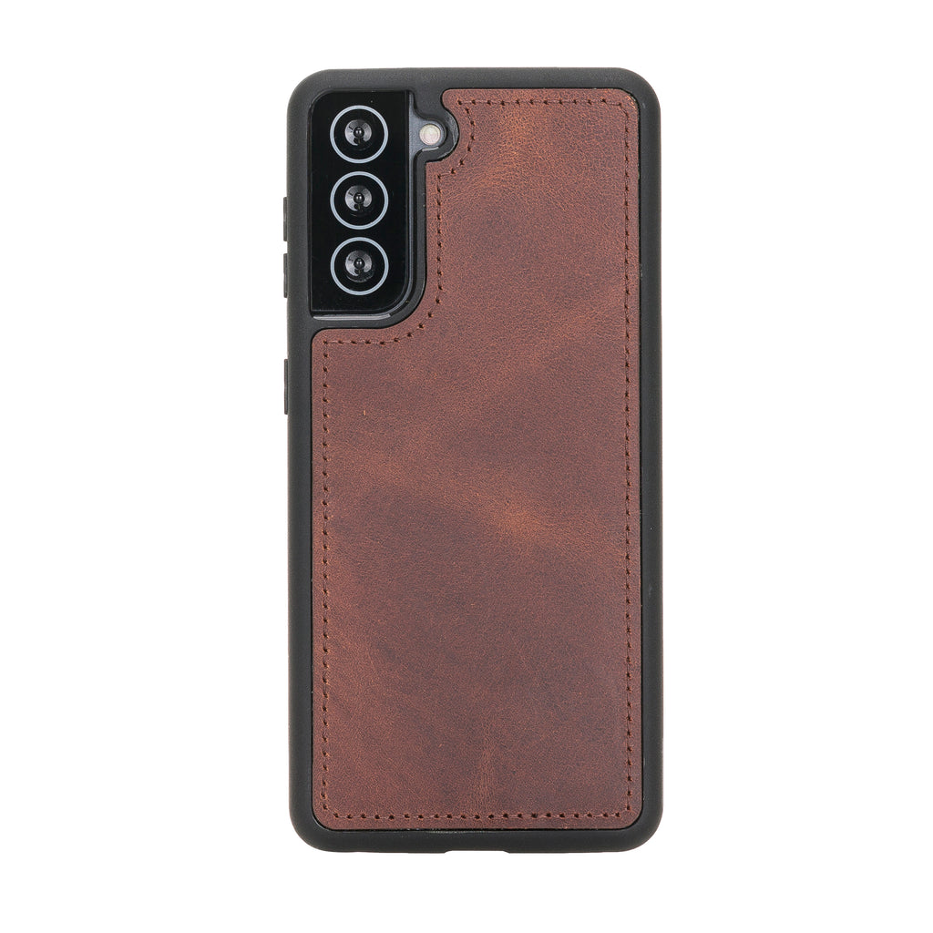 Samsung Galaxy S21 Brown Leather 2-in-1 Wallet Case with Card Holder - Hardiston - 5