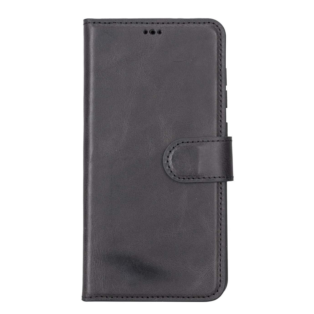 Samsung Galaxy S21 FE Black Leather 2-in-1 Wallet Case with Card Holder - Hardiston - 3