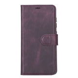 Samsung Galaxy S21 FE Purple Leather 2-in-1 Wallet Case with Card Holder - Hardiston - 3